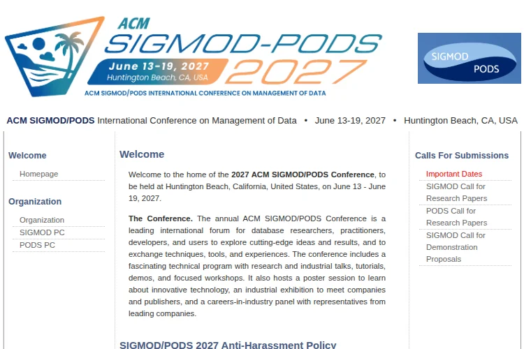 ACM SIGMOD/PODS Conference