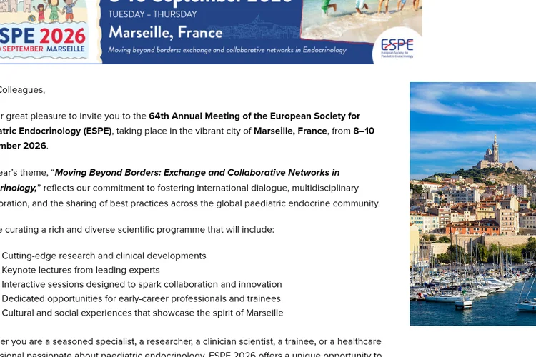 Annual Meeting of the European Society for Pediatric Endocrinology (ESPE) 2026