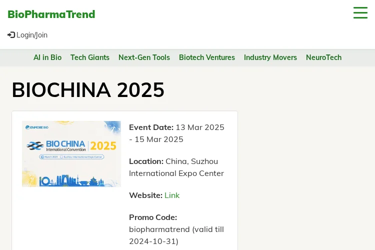 BIO CHINA International Convention