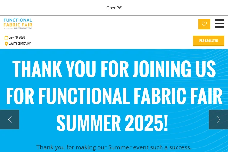 Functional Fabric Fair New York 2026