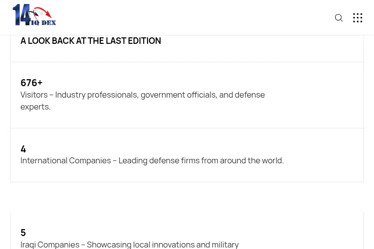 International Defense Exhibition (IQDEX) Iraq 2026