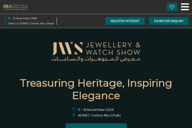 International Jewellery and Watch Show Abu Dhabi (JWS) 2026