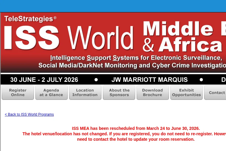 ISS World Middle East 2026
