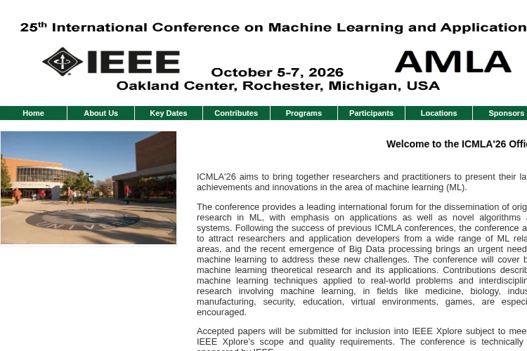 Machine Learning Conference 2026