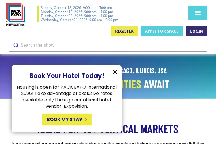 Pack Expo International 2026
